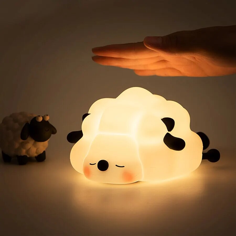 Christmas Gift Cute LED Night Light Touch Sensor Cartoon Kid's Nightlights Silicone Child Holiday Christmas Gift Bedside Lamp Bedroom Decor ShopOnlyDeal