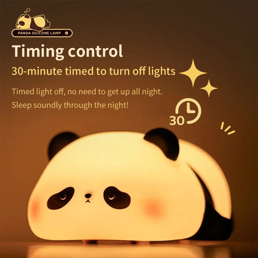 Christmas Gift Cute LED Night Light Touch Sensor Cartoon Kid's Nightlights Silicone Child Holiday Christmas Gift Bedside Lamp Bedroom Decor ShopOnlyDeal