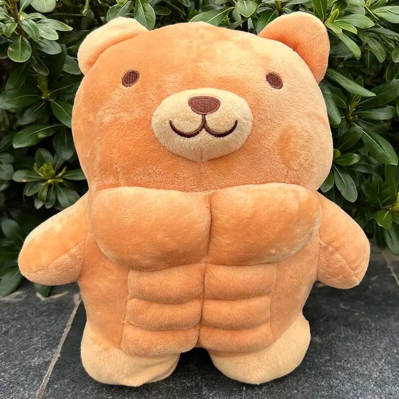 Muscle Body Teddy Bear Cute Plush Toys Stuffed animal Boyfriend Huggable Pillow Chair Cushion Birthday holiday gift for Boy Girl ShopOnlyDeal