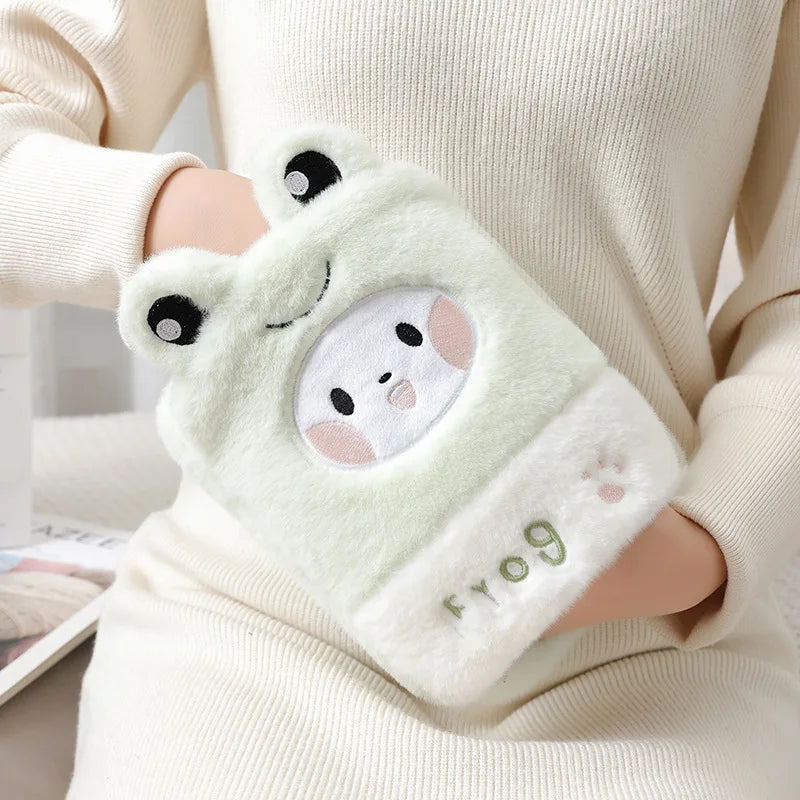 Cute New Plush Warm Hand Bag with Water Injection Hot Water Bag Thickened Explosion proof PVC Detachable Washable Warm Water Bag ShopOnlyDeal