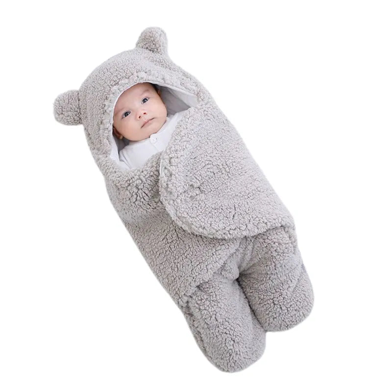 Cute Newborn Baby Boys Girls Blankets Plush Swaddle Wrap Ultra-Soft Fluffy Fleece Sleeping Bag Cotton Soft Bedding Baby Stuff ShopOnlyDeal