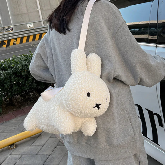 Kawaii Cute Rabbit Plush Bag Shoulder Bag Cartoon Bunny Doll Messenger Bag Anime Crossbody Bag Casual Fashion Handbag For Girls ShopOnlyDeal