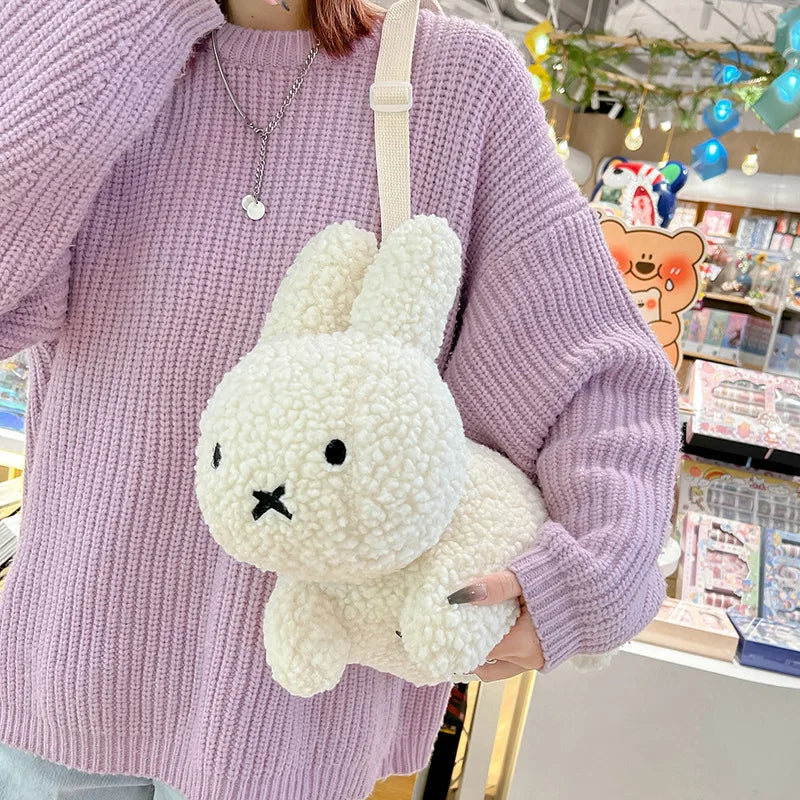 Kawaii Cute Rabbit Plush Bag Shoulder Bag Cartoon Bunny Doll Messenger Bag Anime Crossbody Bag Casual Fashion Handbag For Girls ShopOnlyDeal