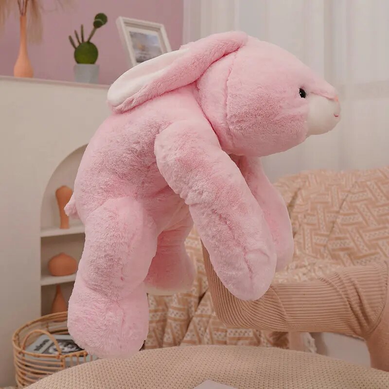 Cute Soft Lying Rabbit Plush Toy Stuffed Animals Doll Cushion Pink Rabbit Throw Pillow Hug Cuddly Plushies ShopOnlyDeal