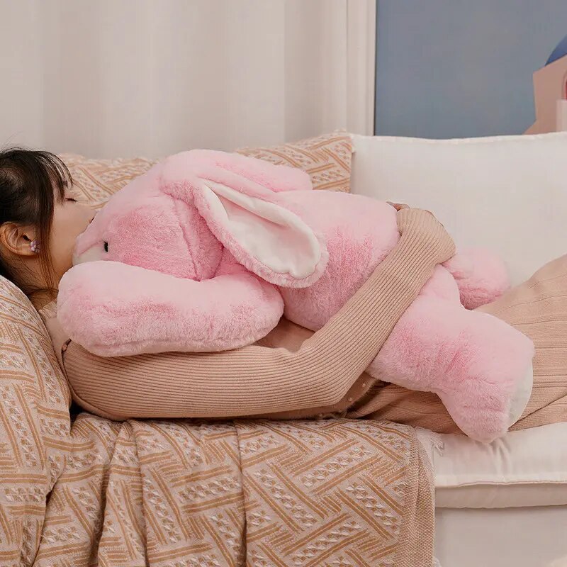 Cute Soft Lying Rabbit Plush Toy Stuffed Animals Doll Cushion Pink Rabbit Throw Pillow Hug Cuddly Plushies ShopOnlyDeal