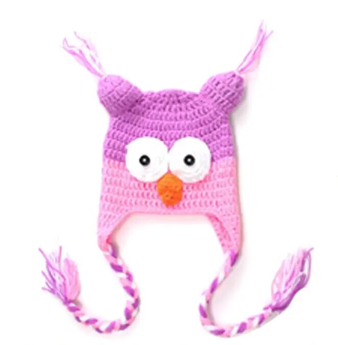 Cute Winter Baby Hat Cap Girls Boys Knitted Crochet Hats Baby Owl Hat With Ear Flap Toddler Infant Photography Props Animal Hat ShopOnlyDeal