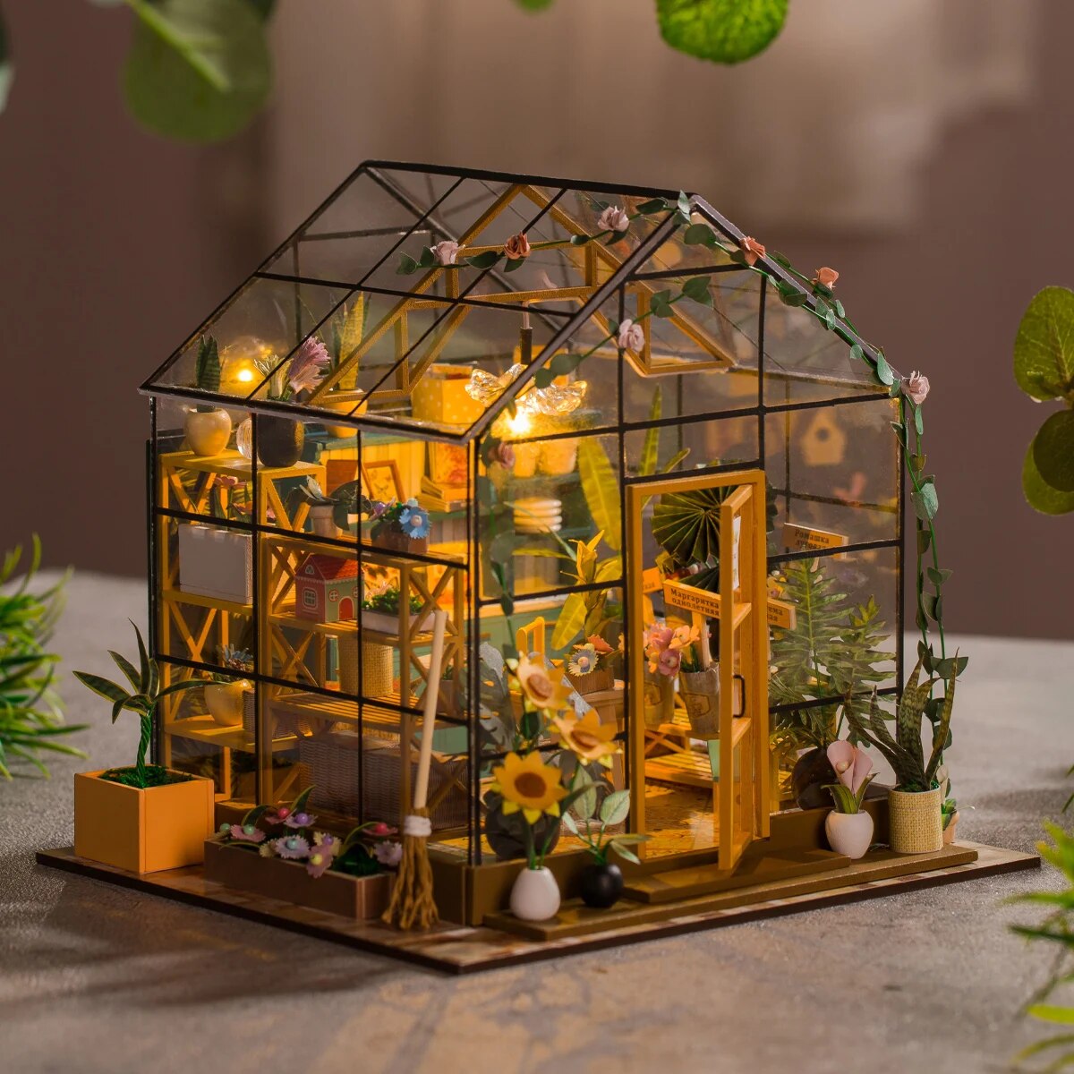 Flower House DIY Miniature Landscape Assembly Wooden Model Happiness Flower House Children's 14+Toys Valentine's Day Birthday Gift ShopOnlyDeal