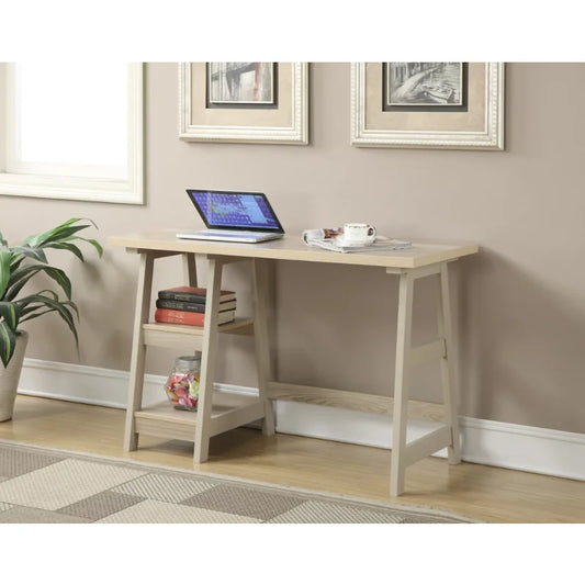 Office Furniture Computer Trestle Desk, Multiple Finishes Fast Delivery From USA! 🚚 ShopOnlyDeal