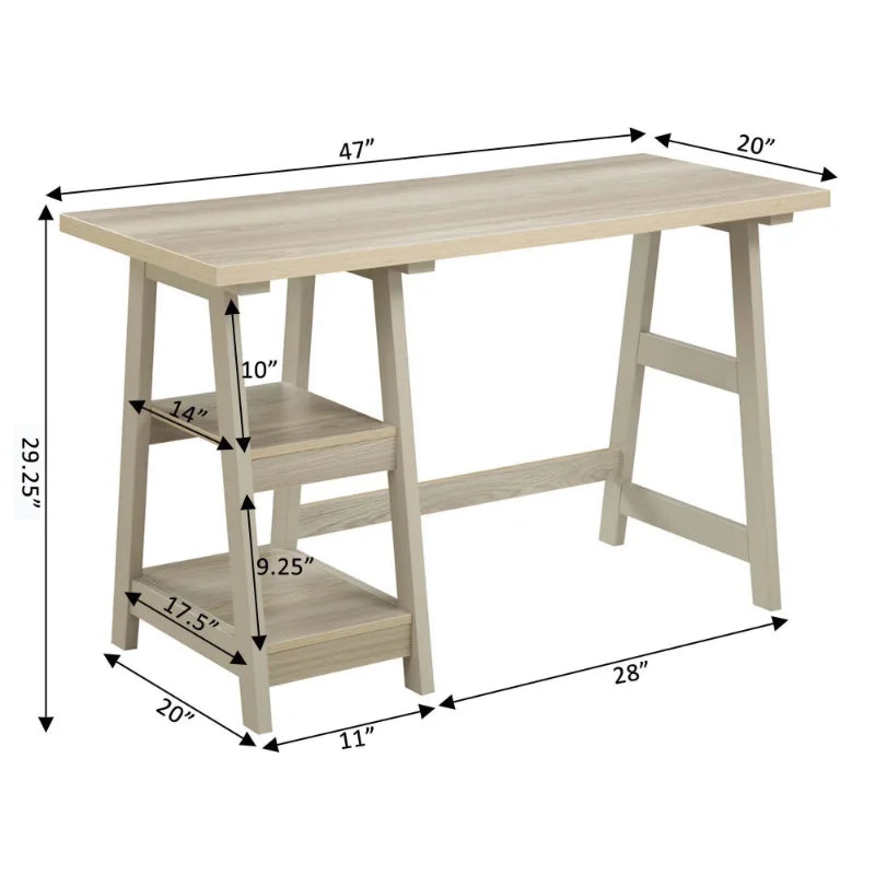 Office Furniture Computer Trestle Desk, Multiple Finishes Fast Delivery From USA! 🚚 ShopOnlyDeal