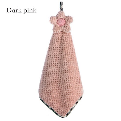 Quick Dry 3 Second Kitchen Hand Towel: Coral Fleece, Thickened Absorbent Dish Cleaning Cloth, Sun Flowers Type Lattice Texture ShopOnlyDeal