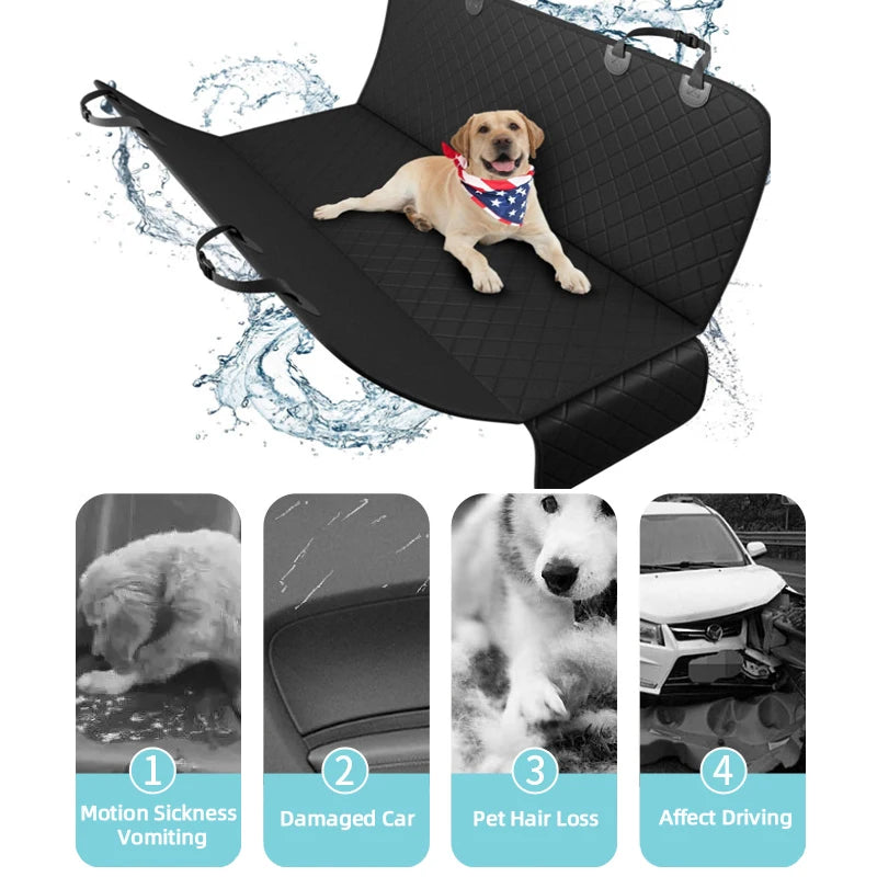 Ultimate Dog Car Seat Cover: Waterproof, Comfortable, and Easy to Clean - Dog Car Seat Cover Waterproof Pet Travel Dog Carrier Hammock Car Rear Back Seat Protector Mat Safety Carrier For Dogs Safety Pad ShopOnlyDeal