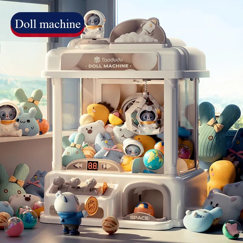 Doll Machine Kids Coin Operated Play Game Mini Claw Catch Toy Crane Machines Music Doll Children Xmas Gifts Toys Claw Machine ShopOnlyDeal