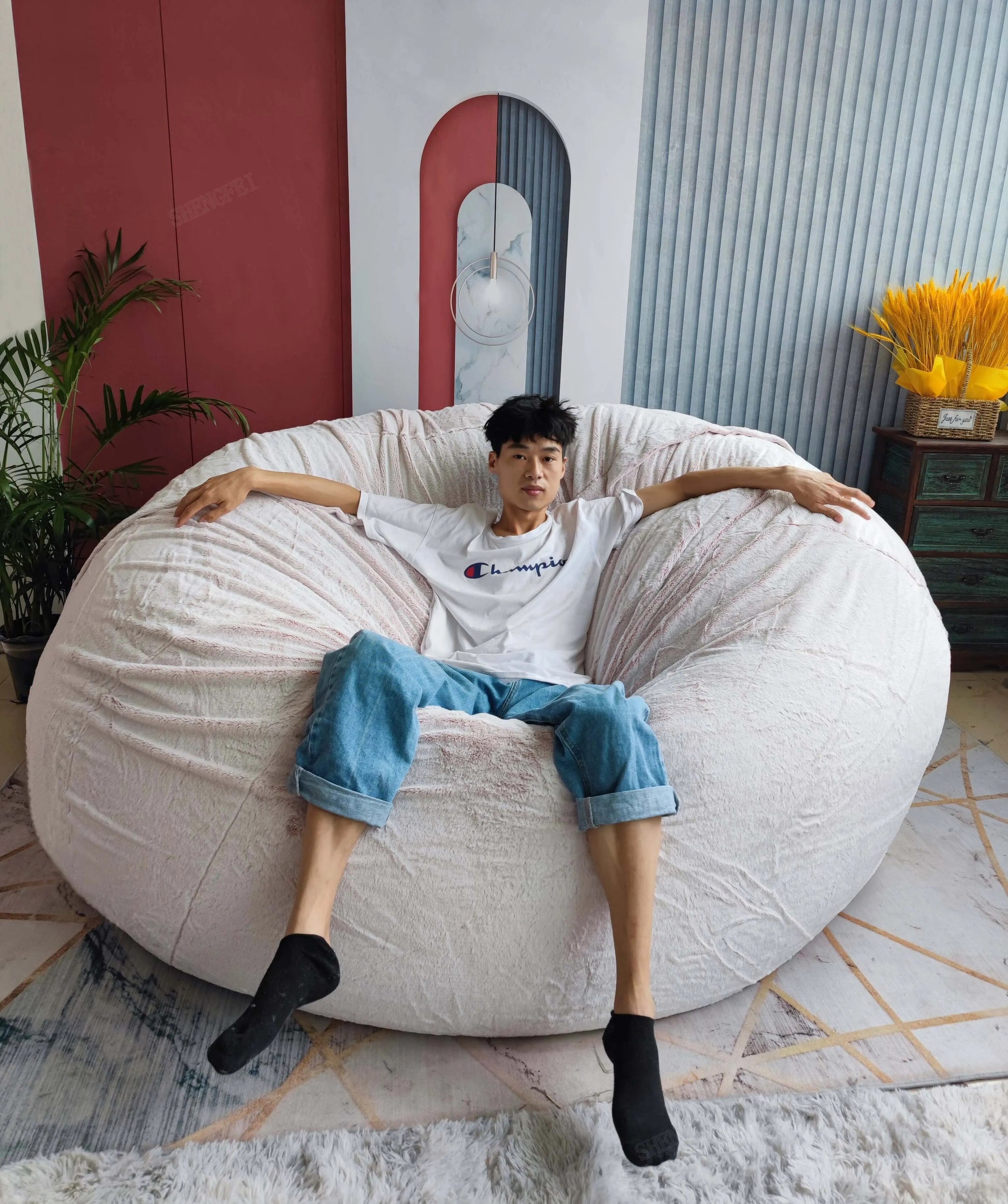 No Stuffed Giant Bean Bag Sofa Bed Pouf Big XXL Beanbag Chair Seat Puff Ottoman Couch Futon Relax Lounge Furniture ShopOnlyDeal