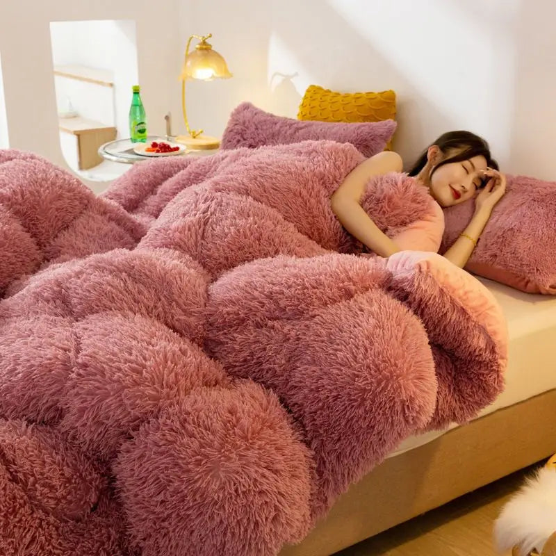 Super Warm Duvets Filler Quilt Bedspread Winter Sheep Wool Blanket Thicker Comforter Quilts Soft Machine Washable Microfiber ShopOnlyDeal