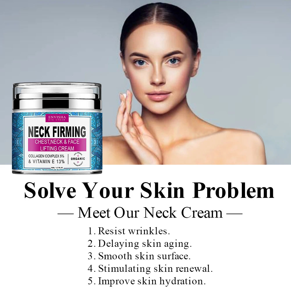 Neck Cream Retinol Face Vitamin Collagen Whitening Anti-Wrinkle Aging Moisturizer Skin Care Hyaluronic Acid Shrink Pores ShopOnlyDeal