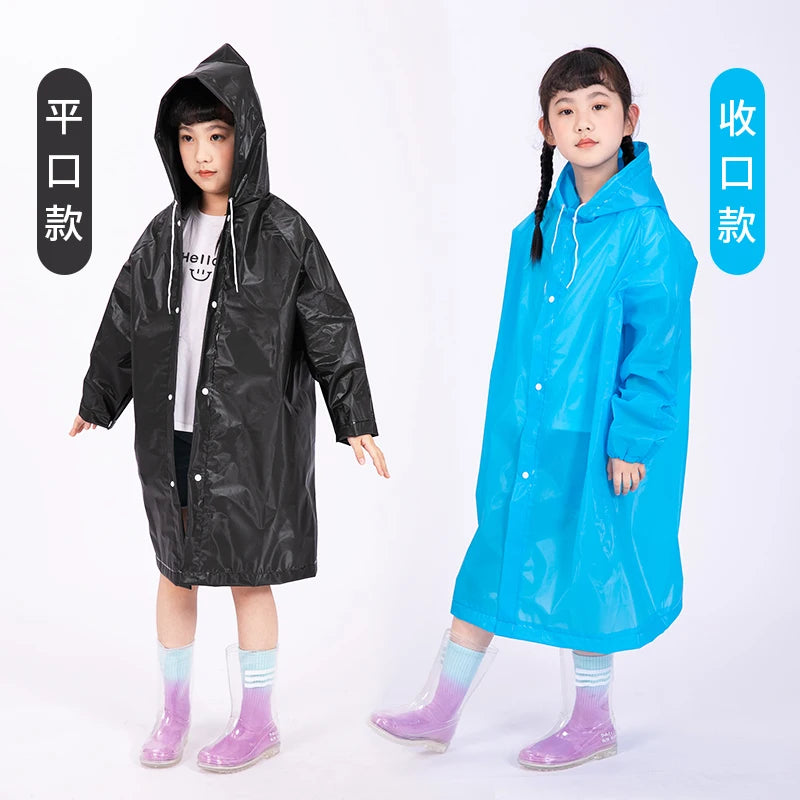 EVA Thickened Children Raincoat Reusable Transparent Fashion Hooded Rain Coat Girl And Boy Outdoor Tour Cute Raincoat ShopOnlyDeal