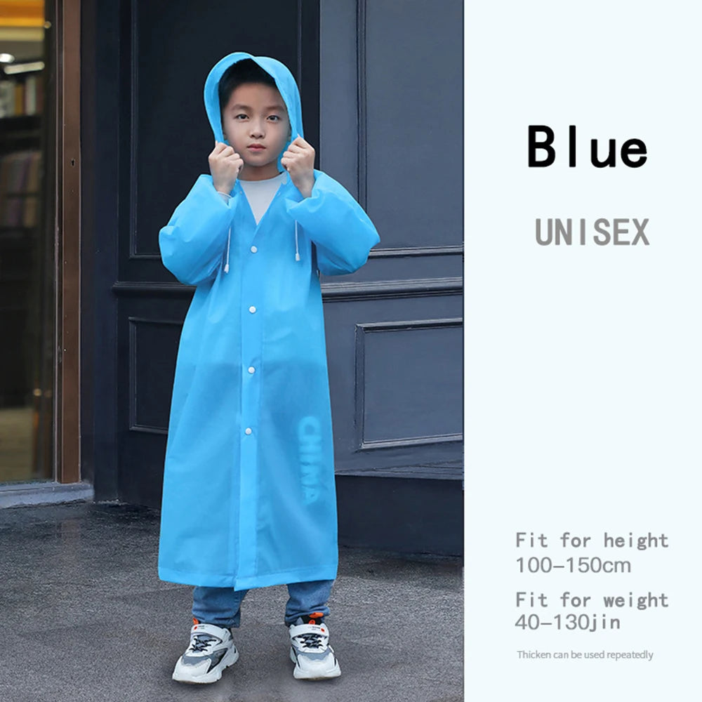 Stay Dry in Style with EVA Thickened Transparent Children's Raincoat - Fun and Functional for Boys and Girls! ShopOnlyDeal