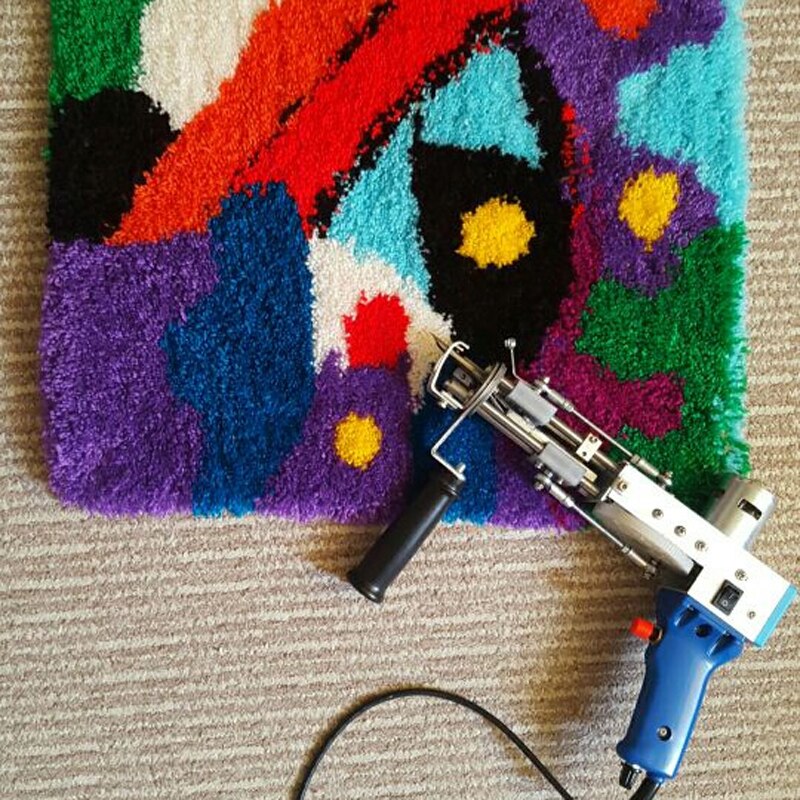 Electric Carpet Tufting Gun Hand Gun Carpet Weaving Flocking Machines Cut Pile Weaving Flocking Machines Loop Pile Cut Pile Rug ShopOnlyDeal