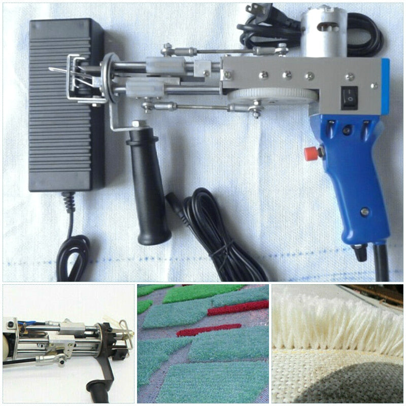 Electric Carpet Tufting Gun Hand Gun Carpet Weaving Flocking Machines Cut Pile Weaving Flocking Machines Loop Pile Cut Pile Rug ShopOnlyDeal