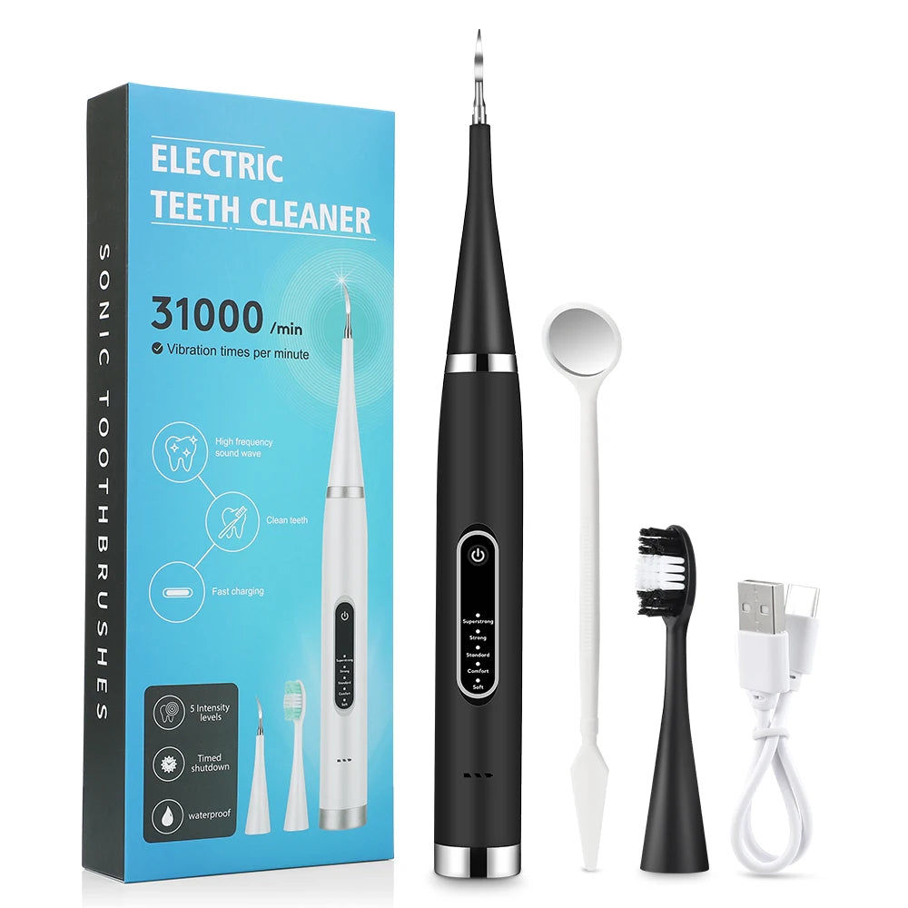 Electric Teeth Whitening Dental Calculus Scaler Plaque Coffee Stain Tartar Removal High Frequency Sonic Toothbrush Teeth Cleaner ShopOnlyDeal