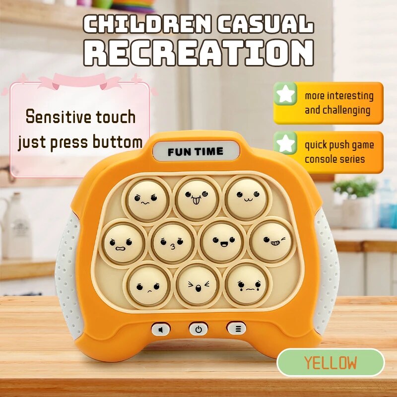 Emoji Themed Quick Pop Push Game Machine Kids Cute Expression Speed Push Fidget Relieve Stress Toys Gifts For Children Adult Boys Girls ShopOnlyDeal