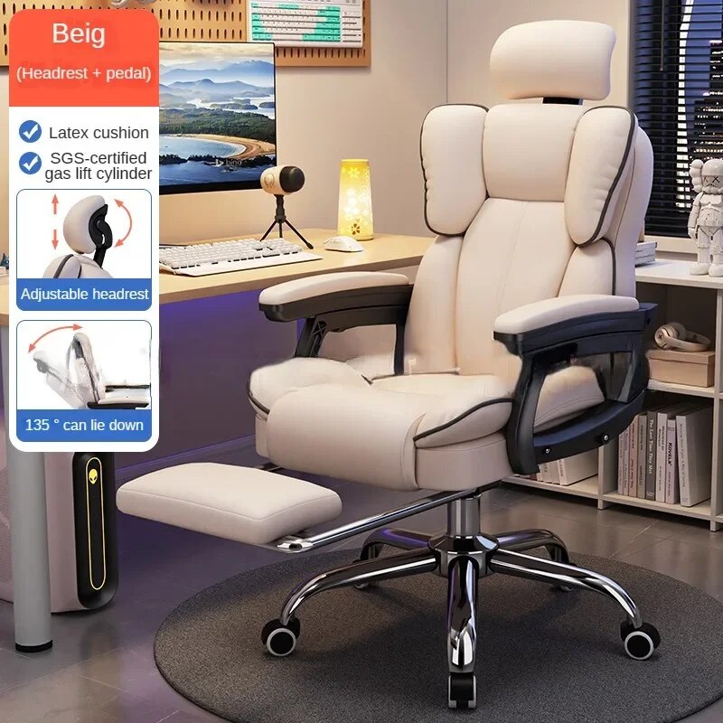 Ergonomic Office Chair Adjustable Desk Chair Swivel Task Chair with Lumbar Support Movable Computer Desk with Footrest Headrest Yaoyao Small Home Improvement Store Store