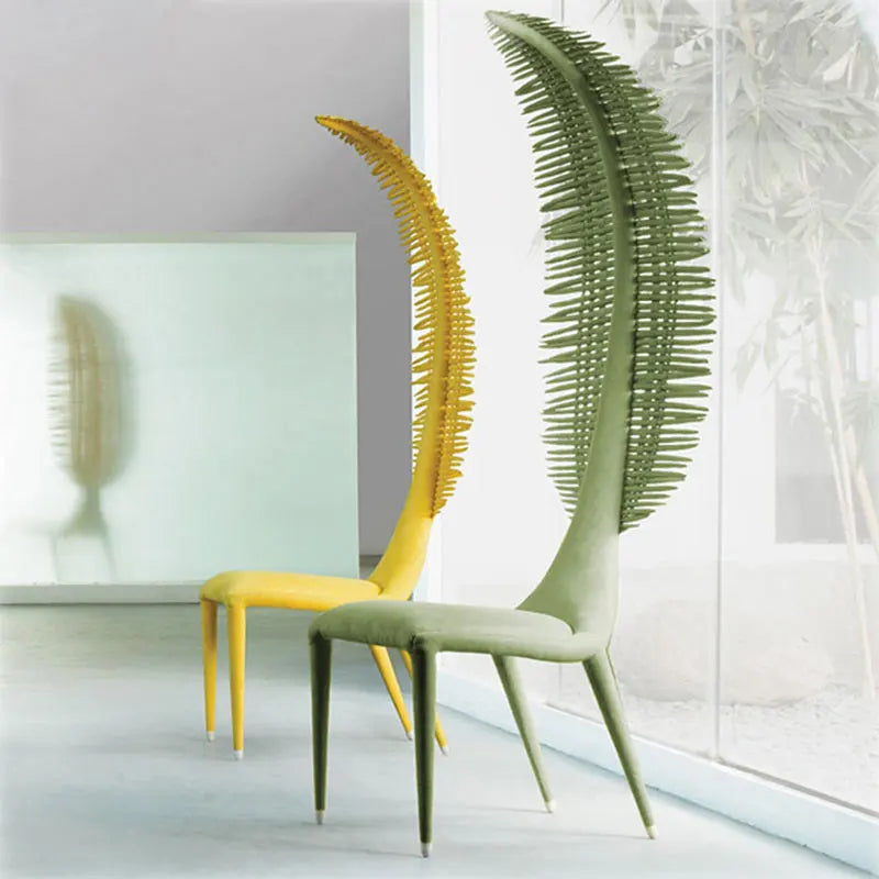Feather Shaped Luxury Chair Creative Personality High Back Lounge Chair Banana Feather Shape Shaped Art Chair ShopOnlyDeal