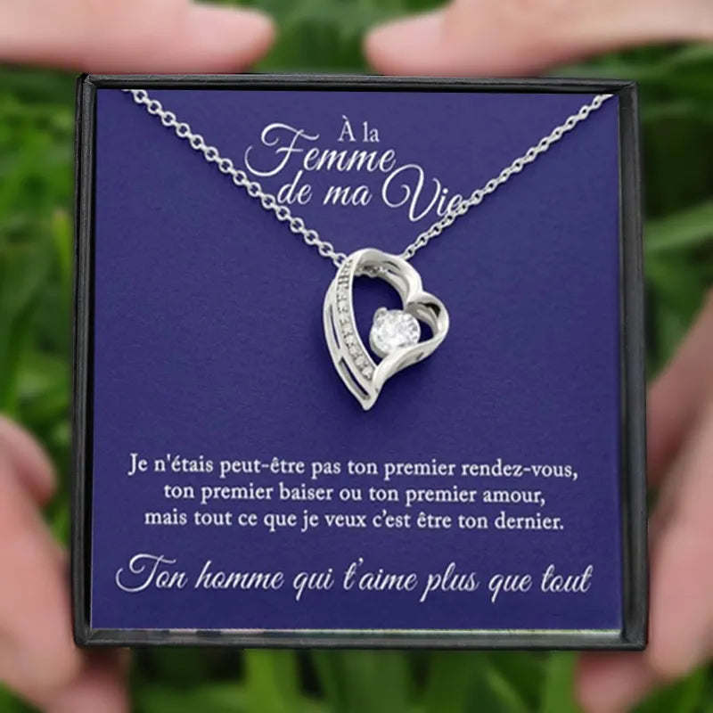 Fashion Creative Personalized Valentine's Day Gift  For Girlfriends Necklace Festival Surprise Message Card With Box ShopOnlyDeal