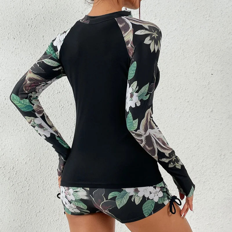 Dive into Style and Performance with our Female Swimsuit Featuring Long Sleeves - Perfect for Sports Surfing and Pool Activities ShopOnlyDeal