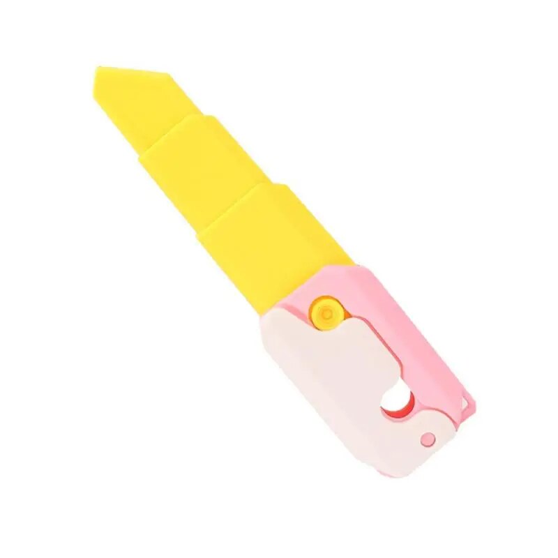 Fidget Toys For Children Aldult 3D Carrot Gravity Knife Decompression Push Card Small Toy 3D Printing Plastic Carrot Knife Gift Kids Toy House Store