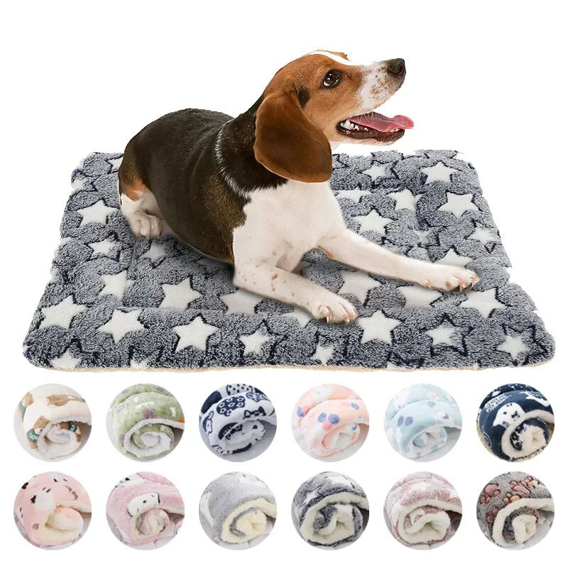 Flannel Pet Sleeping Mat Dog Bed Cat Litter Puppy Bed Dog Sofa Lovely Mattress Cushion for Small Large Dog Blanket Pet Supplies ShopOnlyDeal