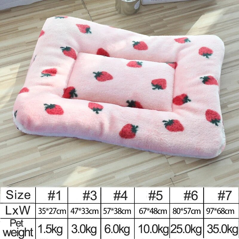 Flannel Pet Sleeping Mat Dog Bed Cat Litter Puppy Bed Dog Sofa Lovely Mattress Cushion for Small Large Dog Blanket Pet Supplies ShopOnlyDeal