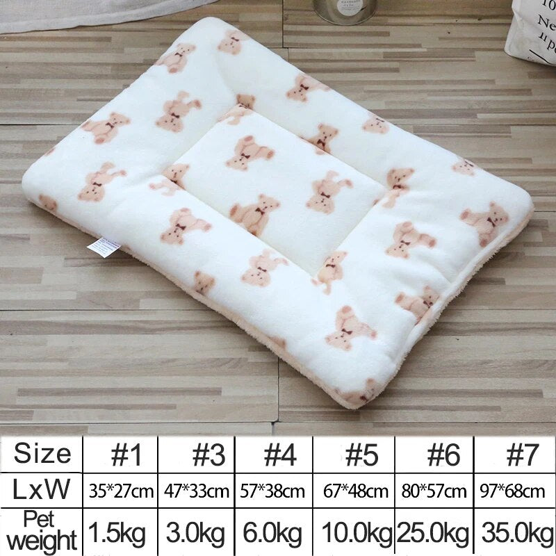 Flannel Pet Sleeping Mat Dog Bed Cat Litter Puppy Bed Dog Sofa Lovely Mattress Cushion for Small Large Dog Blanket Pet Supplies ShopOnlyDeal