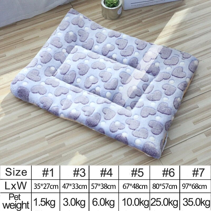 Flannel Pet Sleeping Mat Dog Bed Cat Litter Puppy Bed Dog Sofa Lovely Mattress Cushion for Small Large Dog Blanket Pet Supplies ShopOnlyDeal