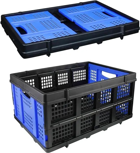 Folding Shopping Cart, Two Tier Collapsible Cart with One Crate, Heavy Duty Utility Cart with Multiple Uses Folding Trolley Shop1103077304 Store