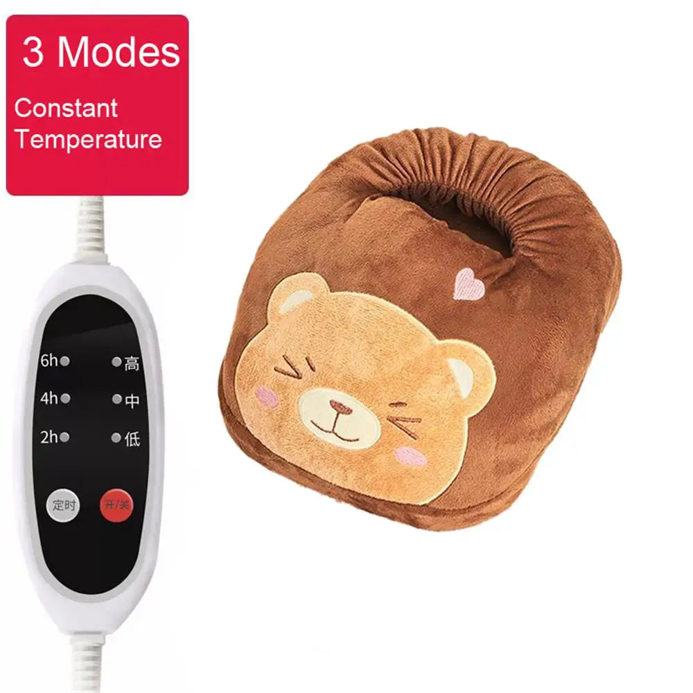 Cute Foot Warmer 3 Modes Timing Constant Temperature Power Saving Safe Electric Warm Heating Pad Electric Washable USB Winter Heater ShopOnlyDeal