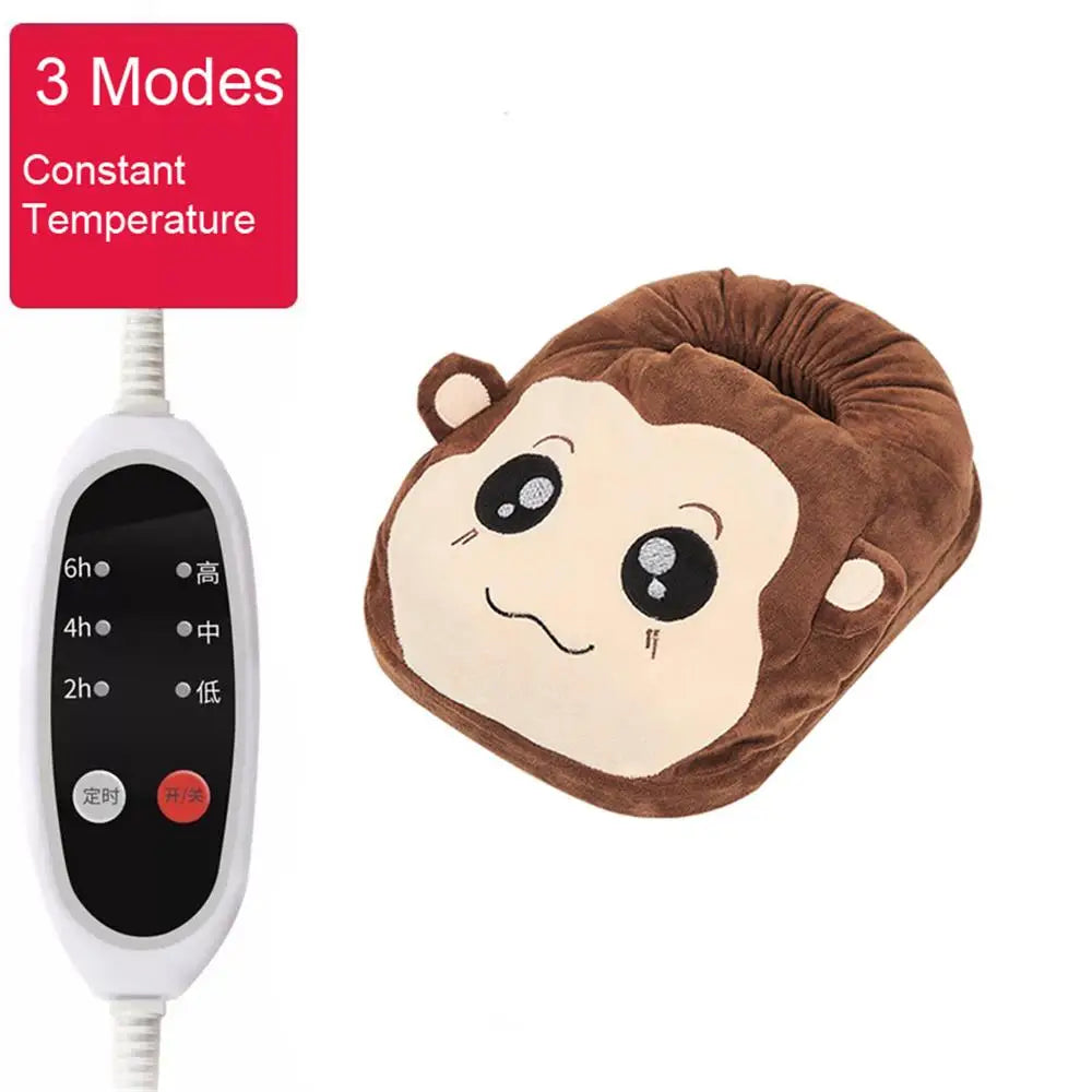 Cute Foot Warmer 3 Modes Timing Constant Temperature Power Saving Safe Electric Warm Heating Pad Electric Washable USB Winter Heater ShopOnlyDeal