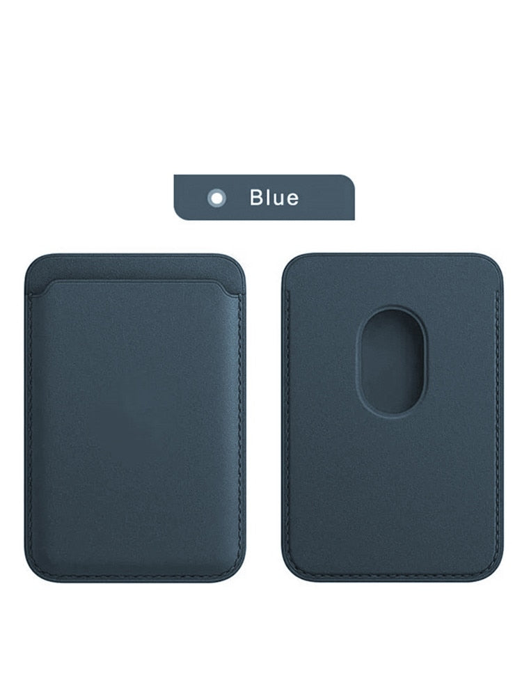 Magsafe Magnetic Card Holder Case For iPhone 13 11 12 Pro MAX mini Leather Wallet Cover XR XS MAX Card phone Bag Adsorption Uptrends