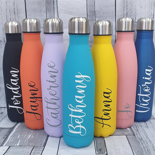 Free Personalized Logo Stainless Steel Thermos Bridesmaid Custom Cup Bachelorette Party Gifts Favors Proposal 500ml Water Bottle ShopOnlyDeal