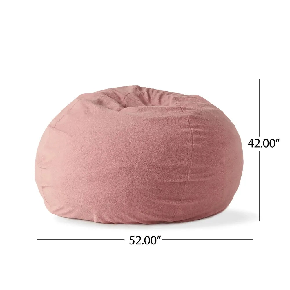 Sofas Living Room Furniture Lavender Pink Bean Bag Sofa Chair Faux Shearling 3 Ft. Bean Bag Beanbag Rooms the Bags RUO WU Home Department Store