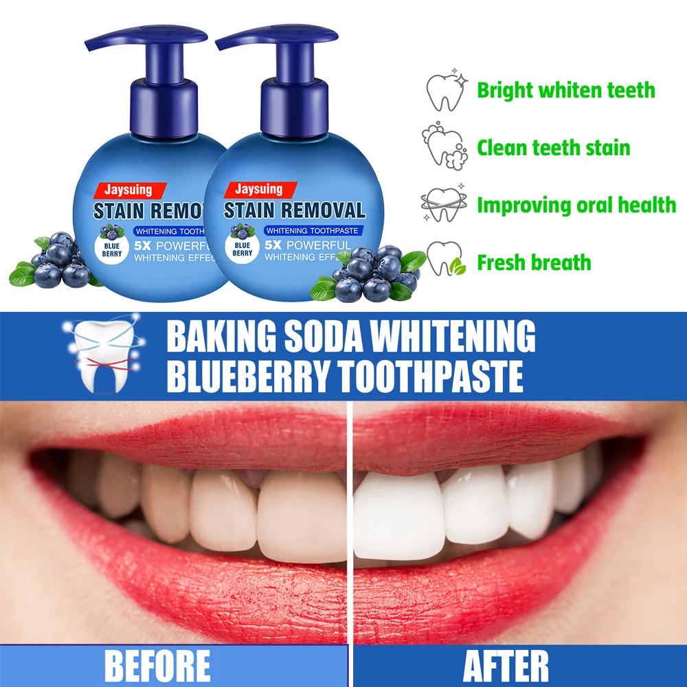Tooth Whitening Fruit Flavors Toothpaste Teeth Whitening Cleaning Fight Bleeding Gums Toothpaste Hygiene Oral Care Soda Press Toothpaste ShopOnlyDeal