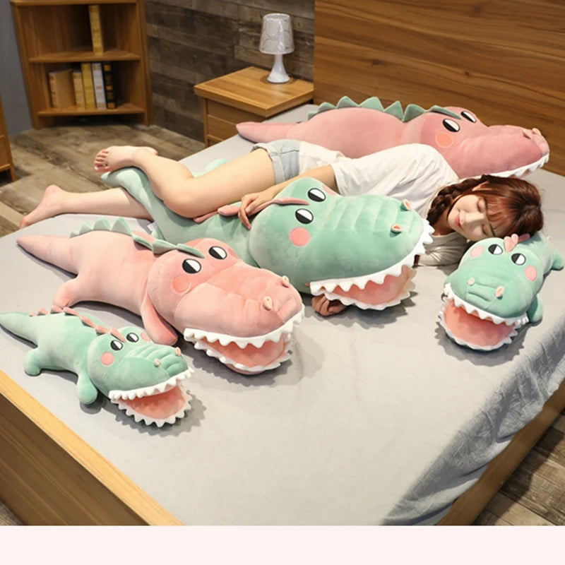 Funny Soft Simulation Crocodile Plush Toy Cartoon Animal Alligator Stuffed Doll Bed Sleeping Pillow Cushion Friend Birthday Gift ShopOnlyDeal