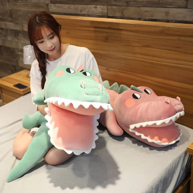 Funny Soft Simulation Crocodile Plush Toy: Cartoon Animal Alligator Stuffed Doll - Ideal Bed Sleeping Pillow Cushion for Friend's Birthday Gift ShopOnlyDeal