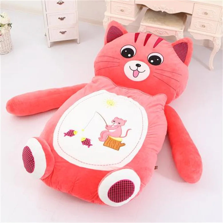 Funny Cartoon Bed Sleeping Bag soft animal Frog Monkey Bear Cat Bed Carpet Tatami Sofa mat Beanbag plush toy kids gift ShopOnlyDeal