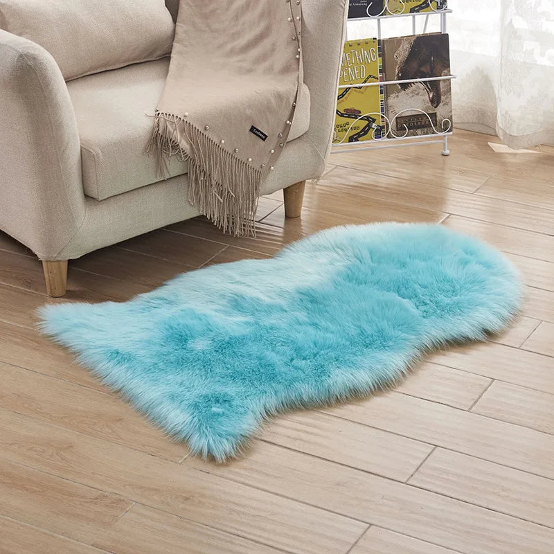 Fur Faux Sheepskin Soft Carpet Washable Seat Mats For Floor Fluffy Rugs Hairy Warm For Living Room Bedroom Chairs Sofas Cover ShopOnlyDeal