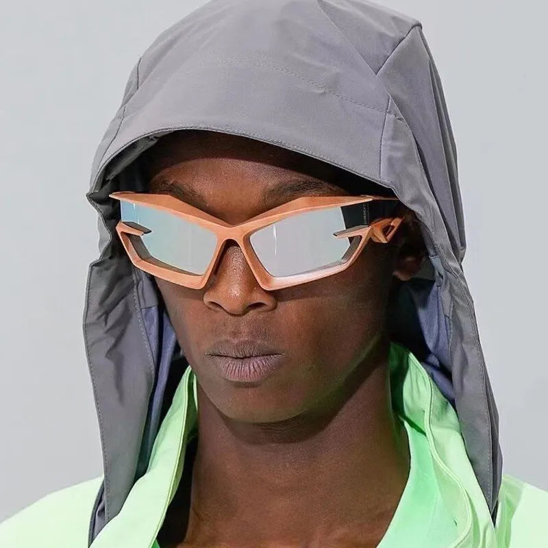 Steampunk Futuristic Sunglasses Men's European and American Personality Glasses Cyberpunk Fashion Sunglasses UV Protection ShopOnlyDeal