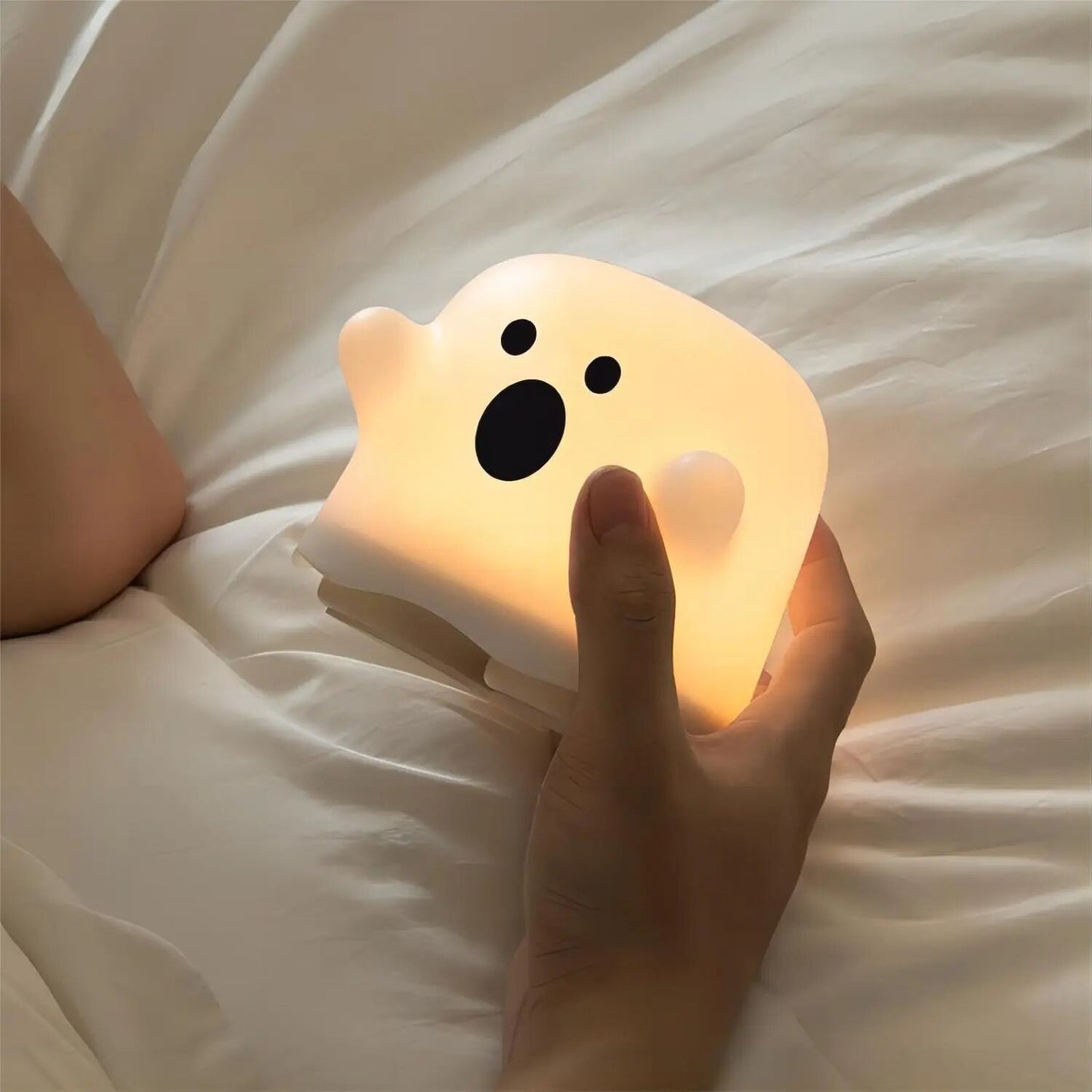 Ghost Night Light for Children Cartoon Timing Sleeping Light Usb Rechargeable Halloween Gift Atmosphere Lamp Home Decor ShopOnlyDeal