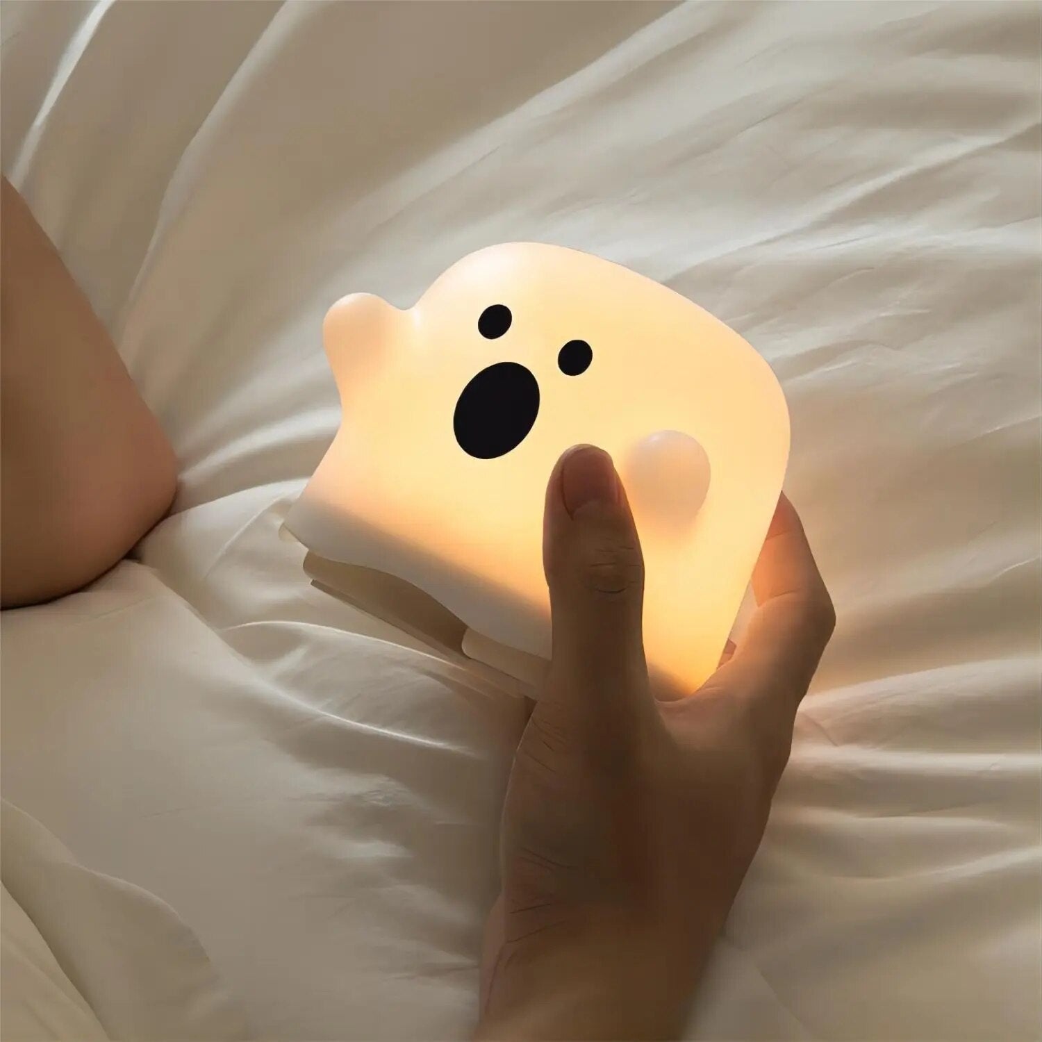 Ghost Night Light for Children Cartoon Timing Sleeping Light Usb Rechargeable Halloween Gift Atmosphere Lamp Home Decor ShopOnlyDeal