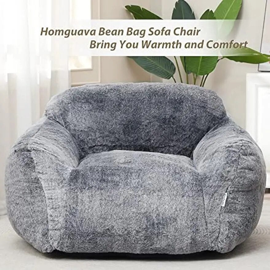 Giant Bean Bag Chair Sofa High-Density Foam Filled Sofa Chair Large Lazy BeanBag Sofa with Armrests for Living Room ShopOnlyDeal