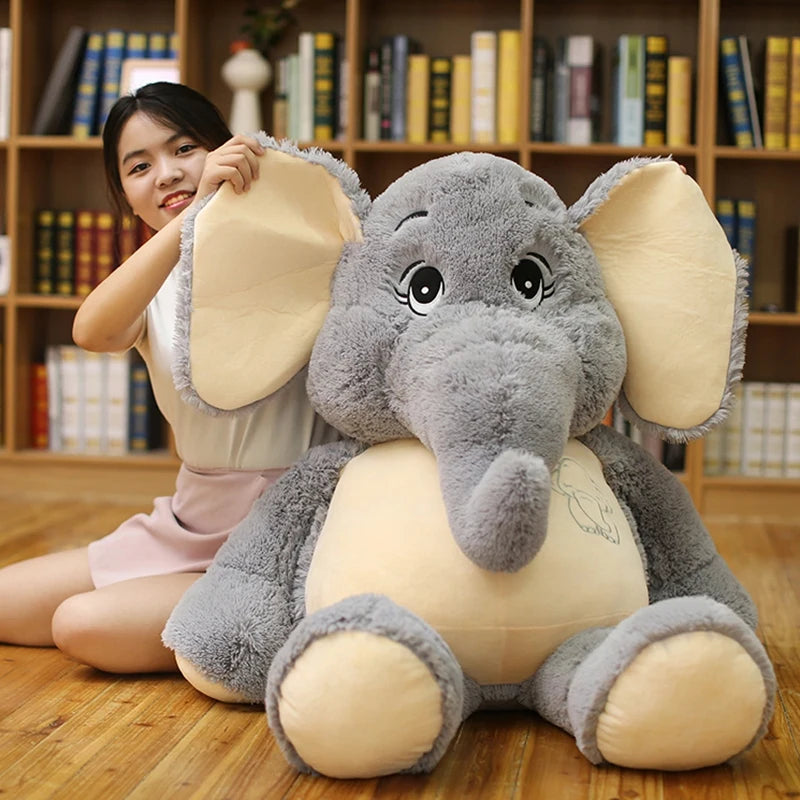 Elephant Toy With Big Flappy Ear Giant plush Toys Grey Stuffed Ears Long plush elephant Animal toys for Children Christmas gift for Children ShopOnlyDeal